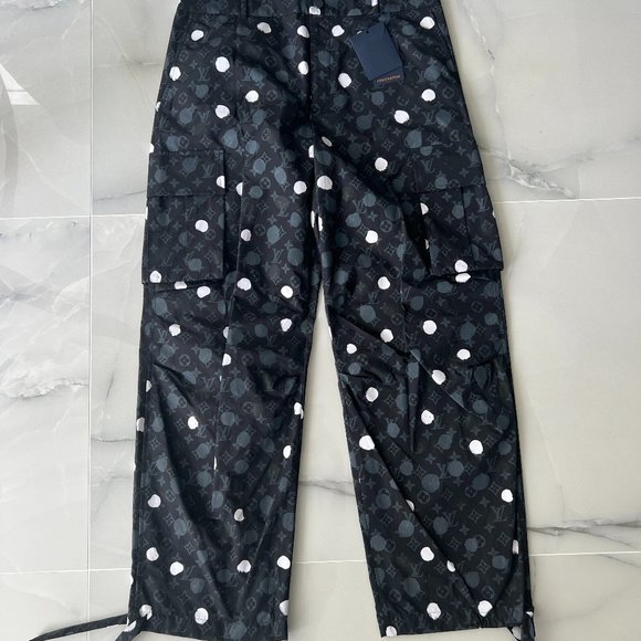 LV x YK Monogram Painted Dots Cargo Pants - Picture 1 of 8